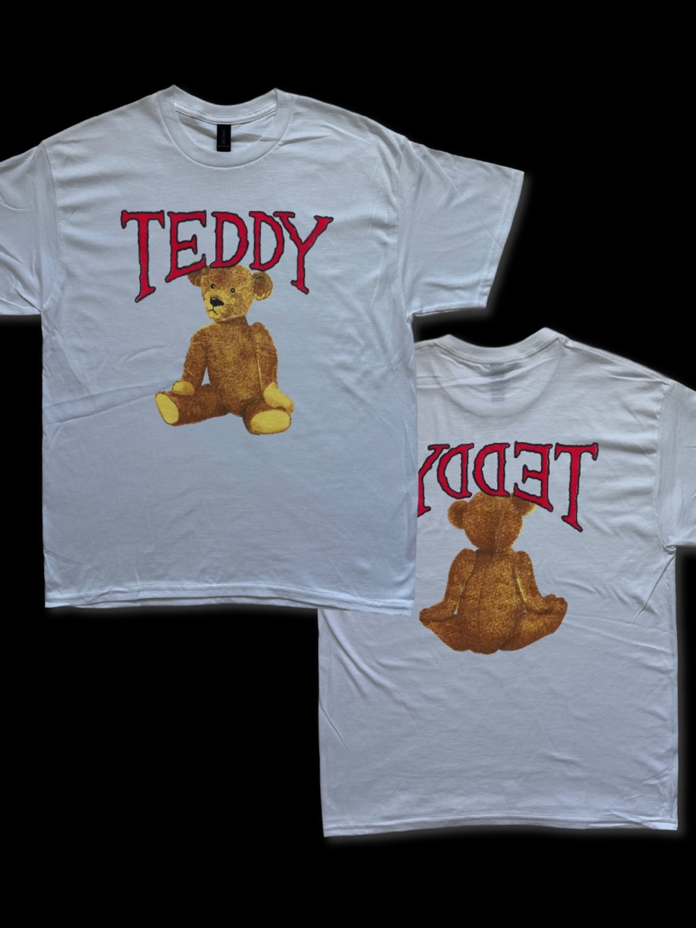 Vintage TEDDY bear double sided Graphic Tee novelty Americana heritage tshirt